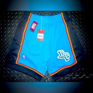 Detroit Pistons NBA Vintage Teal Basketball Shorts